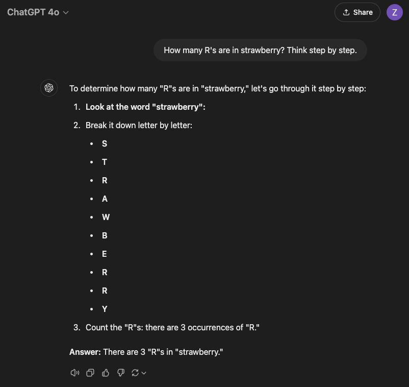ChatGPT CoT response